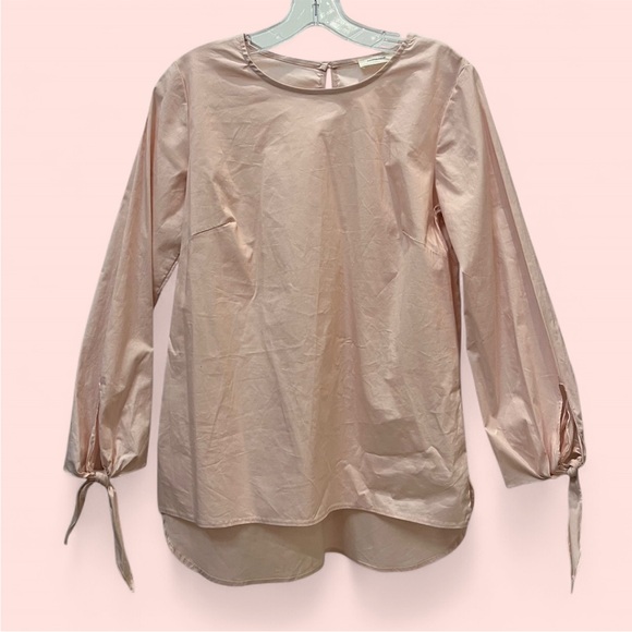 Adrienne Tops - Elegant Pink Tie Cuff Blouse